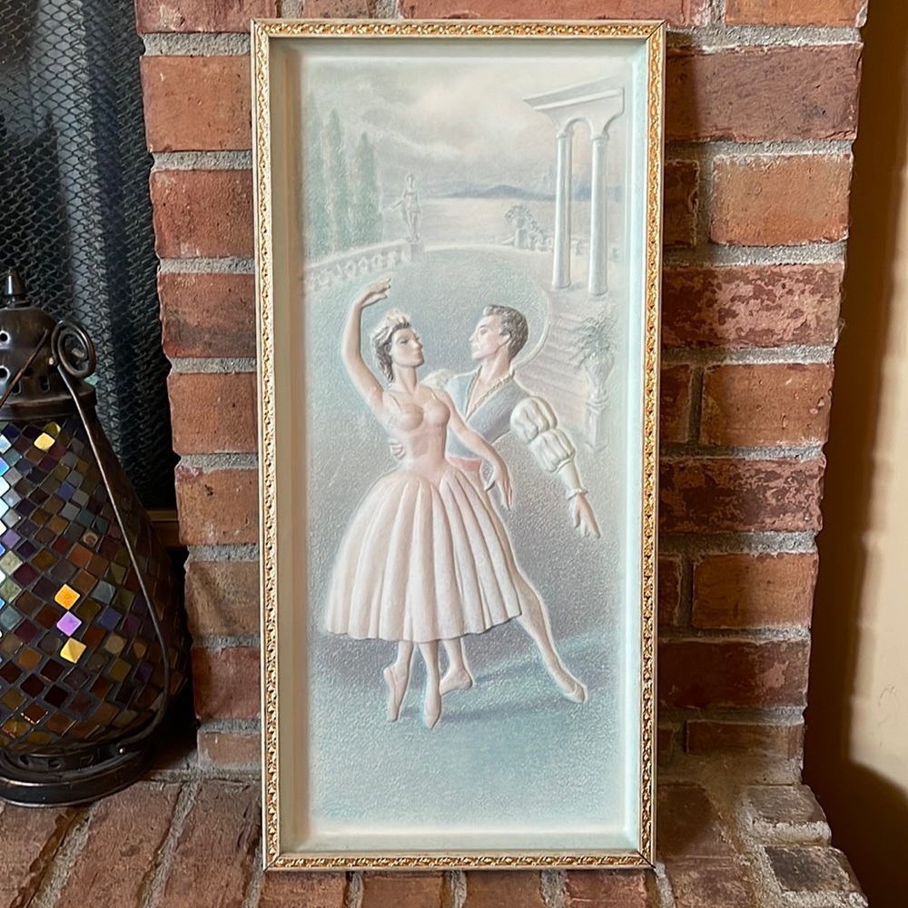 Vtg Ballet Picture Wall Hanging Three Dimensional